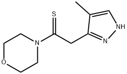 Morpholine, 4-[2-(4-methyl-1H-pyrazol-3-yl)-1-thioxoethyl]- (9CI) Structure