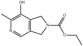 2H-Pyrrolo[3,4-c]pyridine-2-carboxylicacid,1,3-dihydro-7-hydroxy-6-methyl-,ethylester(9CI) Struktur