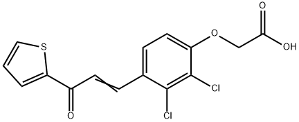2-[2,3-dichloro-4-[(E)-3-oxo-3-thiophen-2-yl-prop-1-enyl]phenoxy]aceti c acid Structure