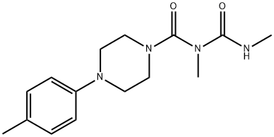 1-Piperazinecarboxamide, N-methyl-N-((methylamino)carbonyl)-4-(4-methy lphenyl)-,80712-16-9,结构式