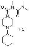 1-Piperazinecarboxamide, 4-cyclohexyl-N-((dimethylamino)carbonyl)-N-me thyl-, monohydrochloride 结构式