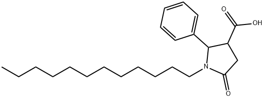 1-dodecyl-5-oxo-2-phenylpyrrolidine-3-carboxylic acid Struktur