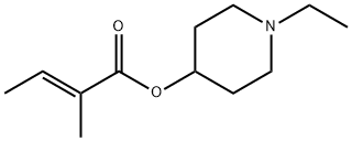 2-Butenoicacid,2-methyl-,1-ethyl-4-piperidinylester,(2E)-(9CI) Struktur