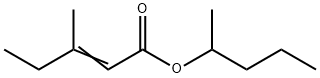 2-Pentenoic acid, 3-Methyl-, 1-Methylbutyl ester Struktur