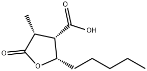 3-Furancarboxylicacid,tetrahydro-4-methyl-5-oxo-2-pentyl-,(2S,3S,4R)-(9CI),807346-05-0,结构式