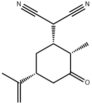 Propanedinitrile, [(1R,2S,5R)-2-methyl-5-(1-methylethenyl)-3-oxocyclohexyl]- (9CI) Structure