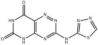 3-(1,3,4-Thiadiazol-2-ylamino)pyrimido[4,5-e]-1,2,4-triazine-6,8(2H,7H)-dione|