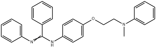 N-[p-[2-(Methylphenylamino)ethoxy]phenyl]-N'-phenylbenzamidine Structure