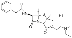 Benzylpenicillin DiethylaMinoethyl Ester Hydroiodide Structure
