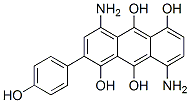 4,8-Diamino-2-(4-hydroxyphenyl)anthracene-1,5,9,10-tetrol,80804-81-5,结构式