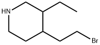 Piperidine, 4-(2-bromoethyl)-3-ethyl- (9CI) 结构式