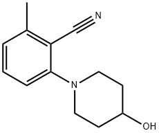 Benzonitrile, 2-(4-hydroxy-1-piperidinyl)-6-methyl- (9CI) Structure