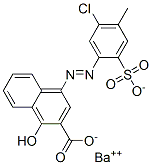 barium 4-[(5-chloro-4-methyl-2-sulphonatophenyl)azo]-1-hydroxy-2-naphthoate  Structure