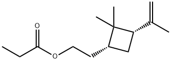 Cyclobutaneethanol, 2,2-dimethyl-3-(1-methylethenyl)-, propanoate, (1R,3S)- (9CI) Structure