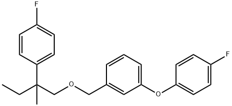 1-(4-Fluorophenoxy)-3-((2-(4-fluorophenyl)-2-methylbutoxy)methyl)benze ne Struktur