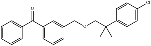 (3-((2-(4-Chlorophenyl)-2-methylpropoxy)methyl)phenyl)phenylmethanone Struktur