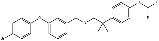 3-(4-Bromophenoxy)benzyl 2-(4-difluoromethoxyphenyl)-2-methylpropyl et her Structure