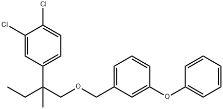 1,2-dichloro-4-[2-methyl-1-[(3-phenoxyphenyl)methoxy]butan-2-yl]benzen e Struktur