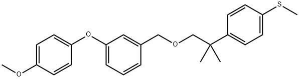 80853-78-7 Benzene, 1-(4-methoxyphenoxy)-3-((2-(4-(methylthio)phenyl)-2-methylpro poxy)methyl)-
