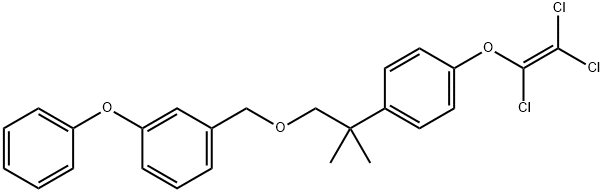 1-((2-(4-((Trichloroethenyl)oxy)phenyl)-2-methylpropoxy)methyl)-3-phen oxybenzene Structure