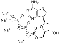 2'-DEOXYADENOSINE-5'-O-(1-THIOTRIPHOSPHATE), RP-ISOMER SODIUM SALT 化学構造式