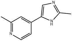 2-METHYL-4-(2-METHYL-1H-IMIDAZOL-4-YL)-PYRIDINE,80882-69-5,结构式