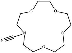 1,4,7,10-tetraoxa-13-azacyclopentadecane-13-carbonitrile 结构式