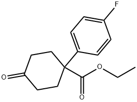 1-(4-氟苯基)-4-氧代环己烷-1-甲酸乙酯,80912-59-0,结构式