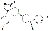 cis-1-(4-fluorophenyl)-4-[1-(4-fluorophenyl)-4-oxo-1,3,8-triazaspiro[4.5]dec-8-yl]cyclohexanecarbonitrile,80912-78-3,结构式