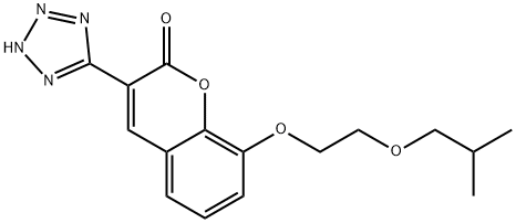 8-(5-Methyl-3-oxahexyloxy)-3-(1H-tetrazol-5-yl)coumarin,80916-85-4,结构式