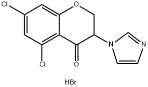 4H-1-Benzopyran-4-one,  5,7-dichloro-2,3-dihydro-3-(1H-imidazol-1-yl)-,  monohydrobromide  (9CI) Struktur