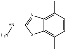 2-HYDRAZINO-4,7-DIMETHYL-1,3-BENZOTHIAZOLE, 80945-73-9, 结构式