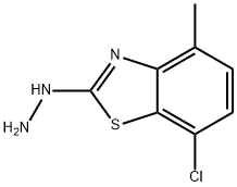 7-CHLORO-2-HYDRAZINO-4-METHYL-1,3-BENZOTHIAZOLE 结构式