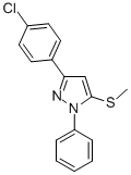 3-(4-CHLOROPHENYL)-5-METHYLTHIO-1-PHENYL-1H-PYRAZOLE 化学構造式