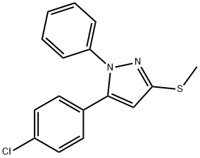 5-(4-CHLOROPHENYL)-3-METHYLTHIO-1-PHENYL-1H-PYRAZOLE Struktur