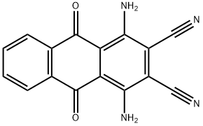 1,4-ジアミノ-2,3-ジシアノ-9,10-アントラキノン 化学構造式