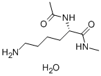 NΑ-アセチル-L-リシン-N-メチルアミド一水和物 化学構造式