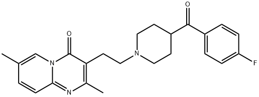3-[2-[4-(4-fluorobenzoyl)-1-piperidyl]ethyl]-2,7-dimethyl-4H-pyrido[1,2-a]pyrimidin-4-one,81043-56-3,结构式