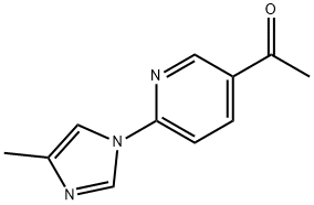 Ethanone, 1-[6-(4-methyl-1H-imidazol-1-yl)-3-pyridinyl]- (9CI) Structure