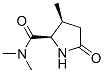 2-Pyrrolidinecarboxamide,N,N,3-trimethyl-5-oxo-,(2R,3S)-(9CI) Structure