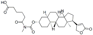 5-[[(3S,5R,8R,9S,10S,13R,17S)-14-hydroxy-10,13-dimethyl-17-(5-oxo-2H-f uran-3-yl)-1,2,3,4,5,6,7,8,9,11,12,15,16,17-tetradecahydrocyclopenta[a ]phenanthren-3-yl]oxycarbonylmethylcarbamoyl]pentanoic acid 化学構造式