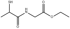 Glycine, N-(2-Mercapto-1-oxopropyl)-, ethyl ester Structure