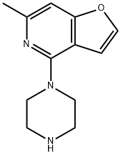 4-(1-piperazinyl)-5-aza-6-methylbenzofuran maleate Structure