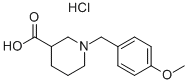 1-(4-METHOXY-BENZYL)-PIPERIDINE-3-CARBOXYLIC ACID HYDROCHLORIDE 结构式