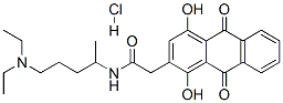 2-Anthraceneacetamide, N-(4-(diethylamino)-1-methylbutyl)-9,10-dihydro -1,4-dihydroxy-9,10-dioxo-, monohydrochloride 结构式