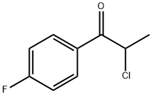 2-クロロ-1-(4-フルオロフェニル)-1-プロパノン 化学構造式