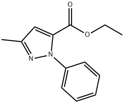 3-メチル-1-フェニル-1H-ピラゾール-5-カルボン酸エチル 化学構造式