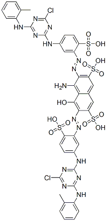 4-amino-3,6-bis[[5-[[4-chloro-6-[(o-tolyl)amino]-1,3,5-triazin-2-yl]amino]-2-sulphophenyl]azo]-5-hydroxynaphthalene-2,7-disulphonic acid|