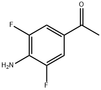 1-(4-アミノ-3,5-ジフルオロフェニル)エタノン 化学構造式