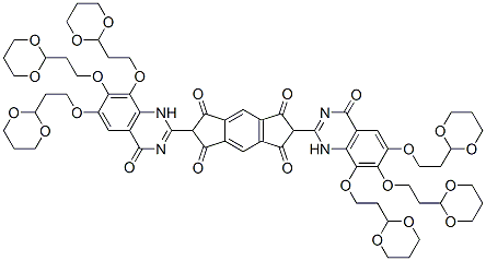 s-Indacene-1,3,5,7(2H,6H)-tetrone,  2,6-bis[6,7,8-tris[2-(1,3-dioxan-2-yl)ethoxy]-1,4-dihydro-4-oxo-2-quinazolinyl]-  (9CI),811803-67-5,结构式